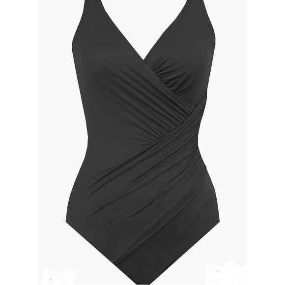Miraclesuit NWT size 16W black one piece swimsuit - Picture 2 of 8
